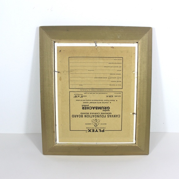 Vintage Original Still Life Oil Painting, Abstract Floral, Yellow, Pink Orange - Picture 9 of 10